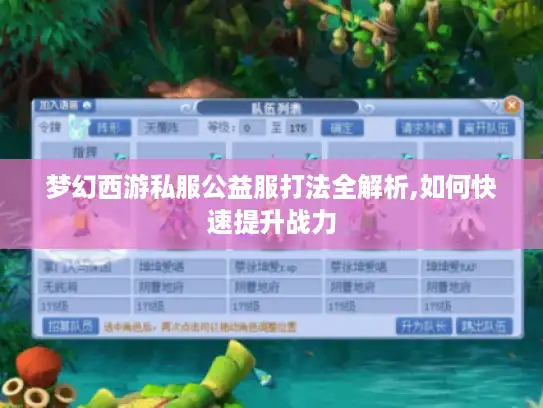 梦幻西游私服公益服打法全解析,如何快速提升战力