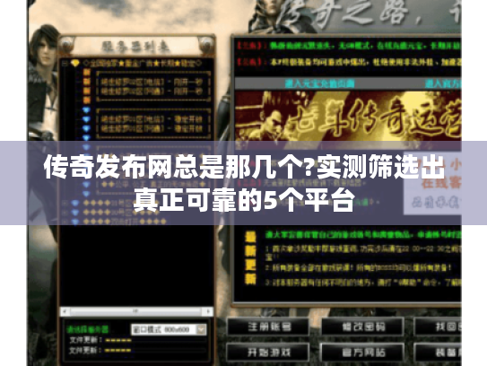 传奇发布网总是那几个?实测筛选出真正可靠的5个平台 传奇发布网总是那几个?实测筛选出真正可靠的5个平台