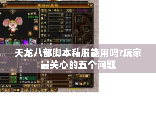 天龙八部脚本私服能用吗?玩家最关心的五个问题 天龙八部脚本私服能用吗?玩家最关心的五个问题