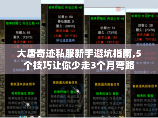 大唐奇迹私服新手避坑指南,5个技巧让你少走3个月弯路 大唐奇迹私服新手避坑指南,5个技巧让你少走3个月弯路