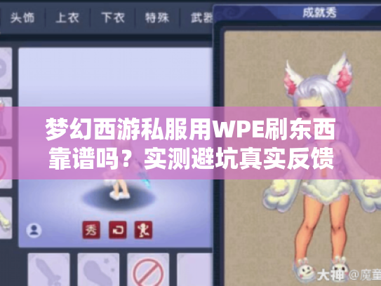 梦幻西游私服用WPE刷东西靠谱吗?实测避坑真实反馈 梦幻西游私服用WPE刷东西靠谱吗?实测避坑真实反馈