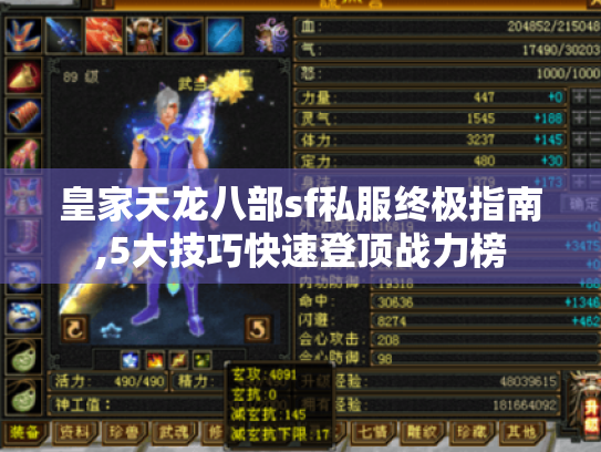 皇家天龙八部sf私服终极指南,5大技巧快速登顶战力榜