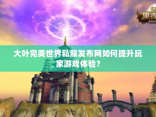 大叶完美世界私服发布网如何提升玩家游戏体验？