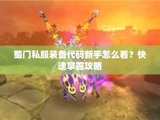 蜀门私服装备代码新手怎么看？快速掌握攻略