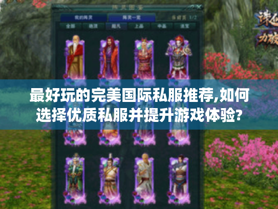 最好玩的完美国际私服推荐,如何选择优质私服并提升游戏体验? 最好玩的完美国际私服推荐,如何选择优质私服并提升游戏体验?