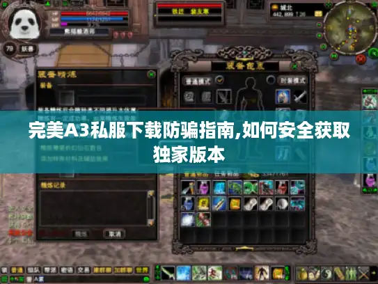 完美A3私服下载防骗指南,如何安全获取独家版本