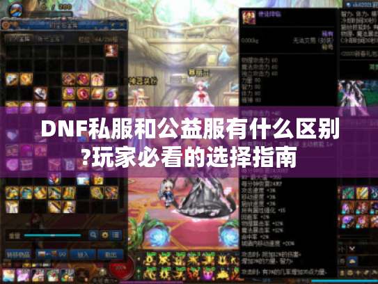 DNF私服和公益服有什么区别?玩家必看的选择指南 DNF私服和公益服有什么区别?玩家必看的选择指南