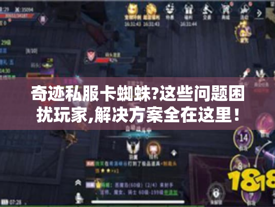 奇迹私服卡蜘蛛?这些问题困扰玩家,解决方案全在这里！