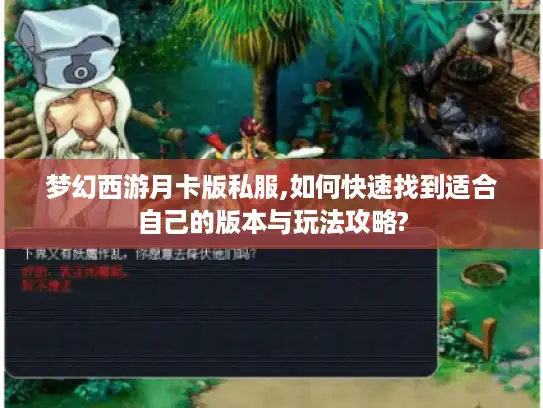 梦幻西游月卡版私服,如何快速找到适合自己的版本与玩法攻略?