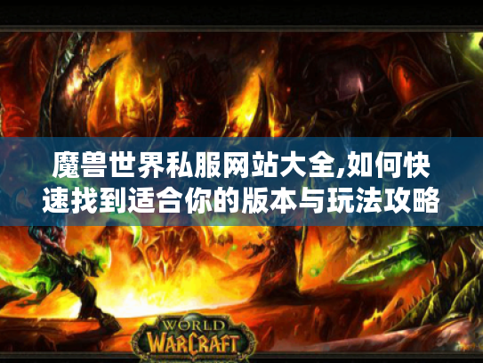魔兽世界私服网站大全,如何快速找到适合你的版本与玩法攻略?