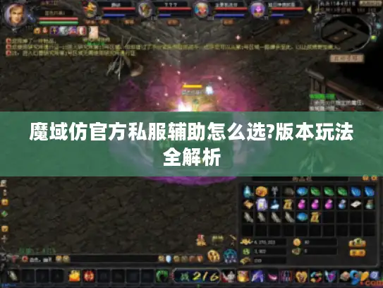 魔域仿官方私服辅助怎么选?版本玩法全解析