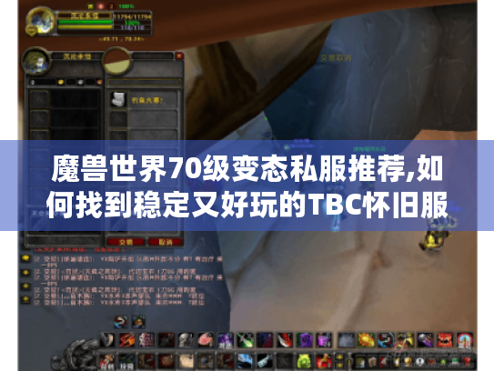 魔兽世界70级变态私服推荐,如何找到稳定又好玩的TBC怀旧服?