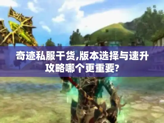 奇迹私服干货,版本选择与速升攻略哪个更重要? 奇迹私服干货,版本选择与速升攻略哪个更重要?