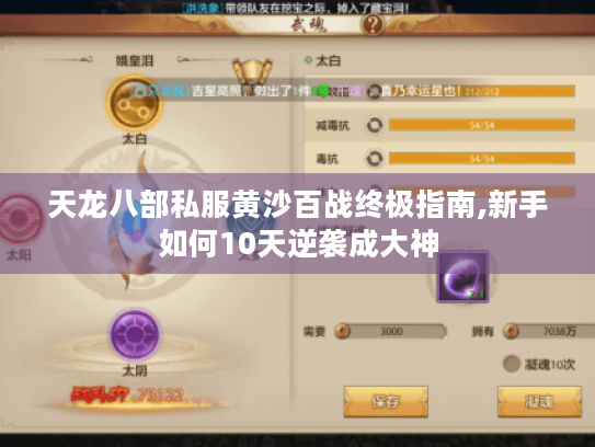天龙八部私服黄沙百战终极指南,新手如何10天逆袭成大神 天龙八部私服黄沙百战终极指南,新手如何10天逆袭成大神