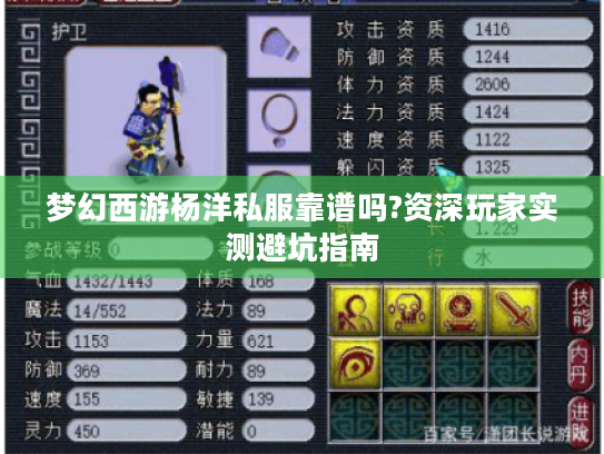梦幻西游杨洋私服靠谱吗?资深玩家实测避坑指南 梦幻西游杨洋私服靠谱吗?资深玩家实测避坑指南