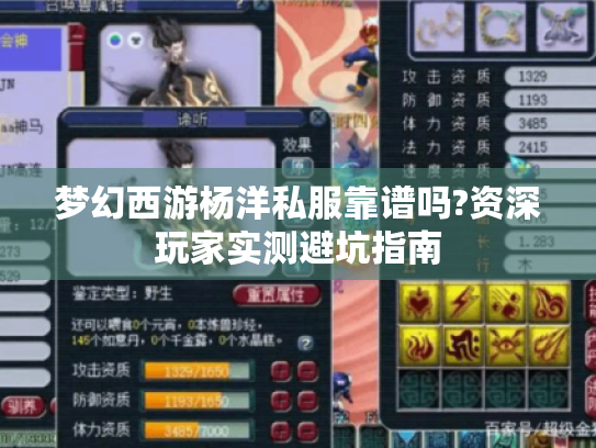 梦幻西游杨洋私服靠谱吗?资深玩家实测避坑指南 梦幻西游杨洋私服靠谱吗?资深玩家实测避坑指南
