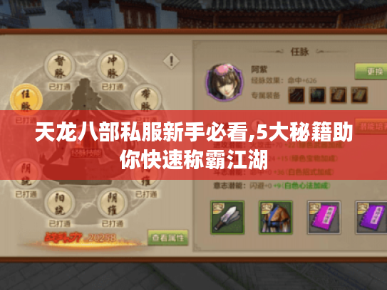 天龙八部私服新手必看,5大秘籍助你快速称霸江湖 天龙八部私服新手必看,5大秘籍助你快速称霸江湖