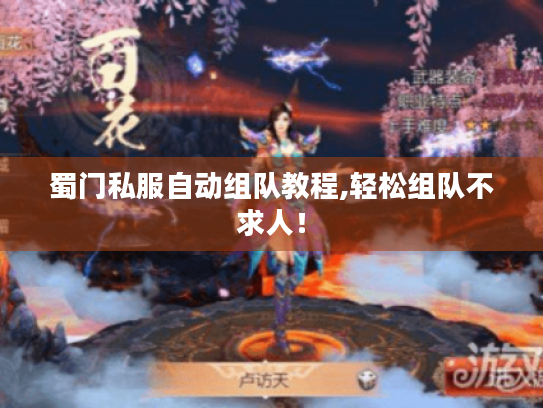 蜀门私服自动组队教程,轻松组队不求人! 蜀门私服自动组队教程,轻松组队不求人!