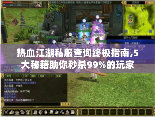 热血江湖私服查询终极指南,5大秘籍助你秒杀99%的玩家 热血江湖私服查询终极指南,5大秘籍助你秒杀99%的玩家