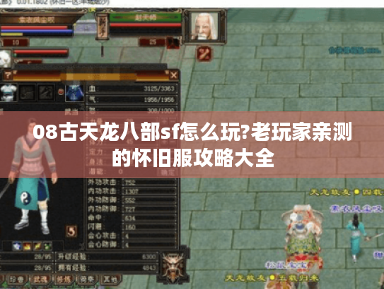 08古天龙八部sf怎么玩?老玩家亲测的怀旧服攻略大全 08古天龙八部sf怎么玩?老玩家亲测的怀旧服攻略大全