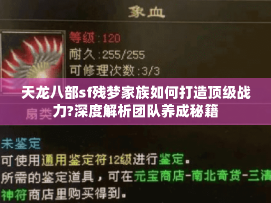 天龙八部sf残梦家族如何打造顶级战力?深度解析团队养成秘籍 天龙八部sf残梦家族如何打造顶级战力?深度解析团队养成秘籍