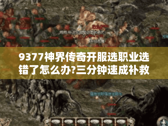 9377神界传奇开服选职业选错了怎么办?三分钟速成补救指南