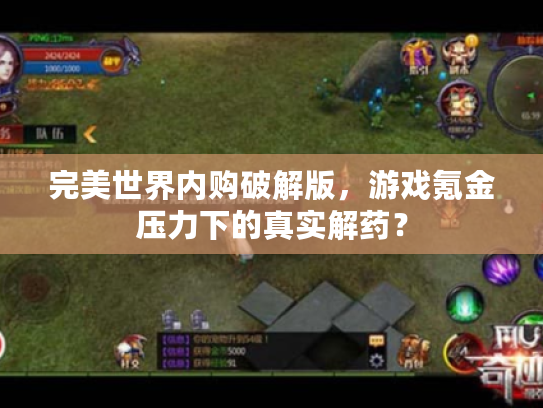 完美世界内购破解版，游戏氪金压力下的真实解药？