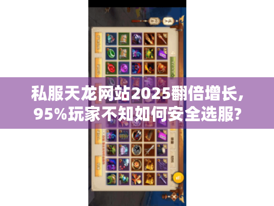 私服天龙网站2025翻倍增长,95%玩家不知如何安全选服?