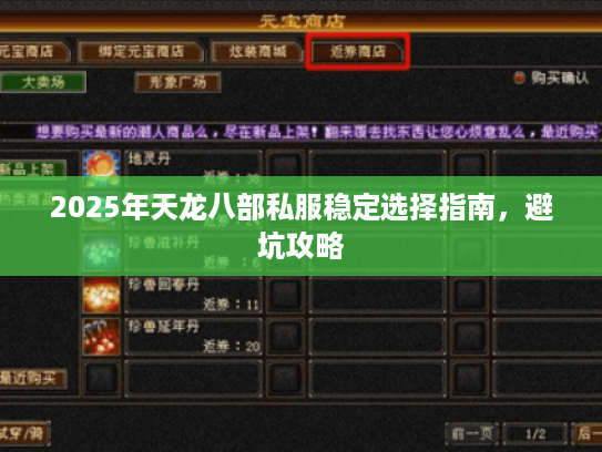 2025年天龙八部私服稳定选择指南，避坑攻略