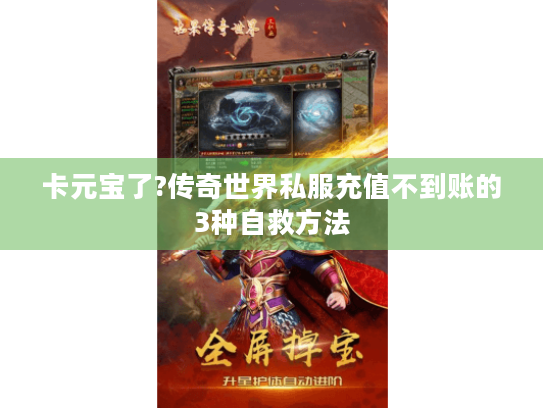卡元宝了?传奇世界私服充值不到账的3种自救方法