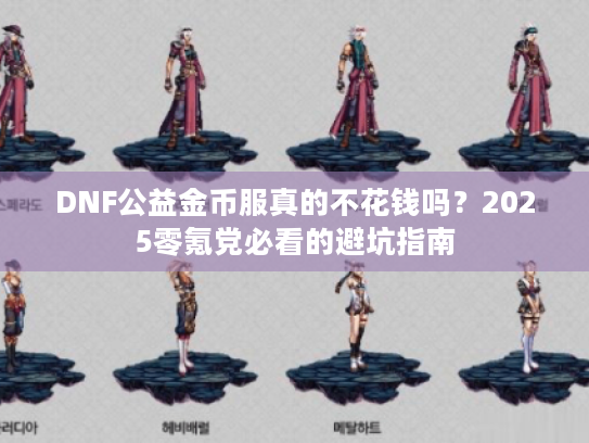 DNF公益金币服真的不花钱吗？2025零氪党必看的避坑指南