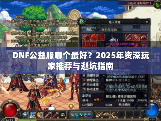 DNF公益服哪个最好？2025年资深玩家推荐与避坑指南