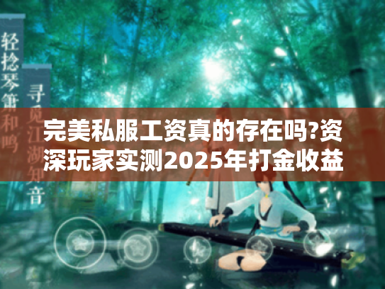 完美私服工资真的存在吗?资深玩家实测2025年打金收益真相