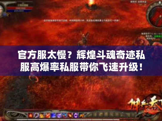 官方服太慢?辉煌斗魂奇迹私服高爆率私服带你飞速升级! 官方服太慢?辉煌斗魂奇迹私服高爆率私服带你飞速升级!