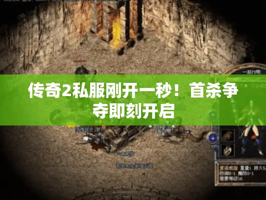 传奇2私服刚开一秒！首杀争夺即刻开启