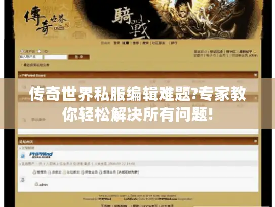传奇世界私服编辑难题?专家教你轻松解决所有问题! 传奇世界私服编辑难题?专家教你轻松解决所有问题!