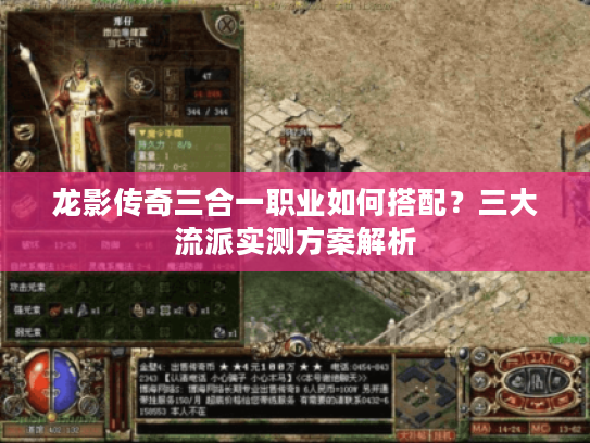 龙影传奇三合一职业如何搭配？三大流派实测方案解析
