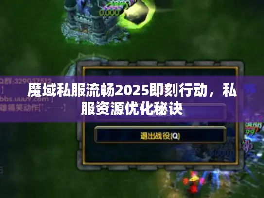 魔域私服流畅2025即刻行动，私服资源优化秘诀