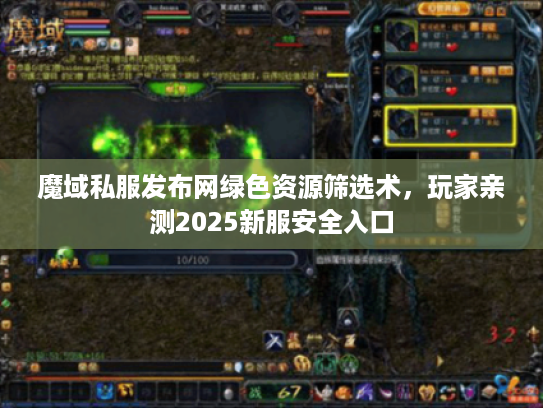 魔域私服发布网绿色资源筛选术，玩家亲测2025新服安全入口