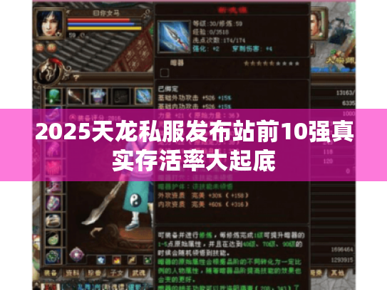 2025天龙私服发布站前10强真实存活率大起底 2025天龙私服发布站前10强真实存活率大起底