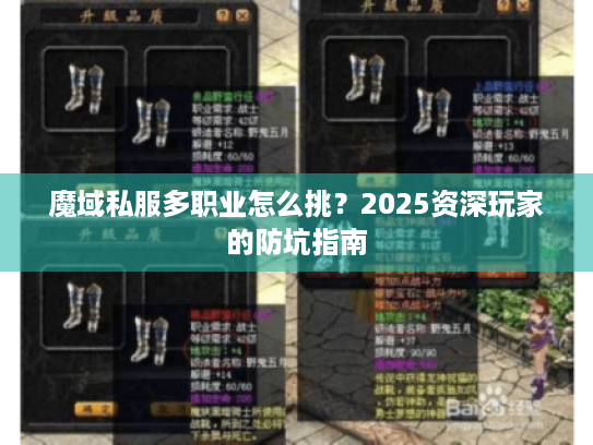 魔域私服多职业怎么挑？2025资深玩家的防坑指南