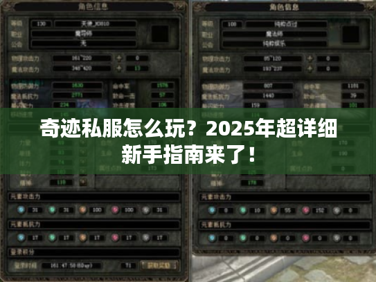 奇迹私服怎么玩？2025年超详细新手指南来了！