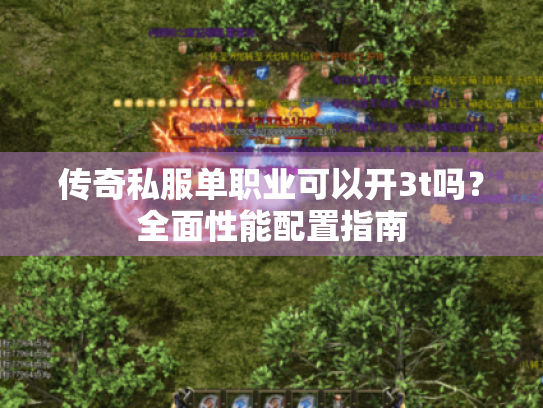 传奇私服单职业可以开3t吗？全面性能配置指南