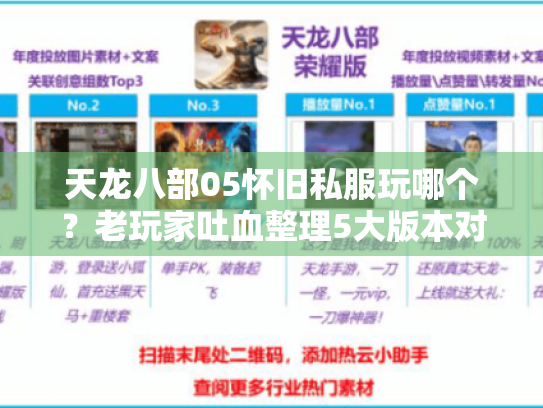 天龙八部05怀旧私服玩哪个？老玩家吐血整理5大版本对比