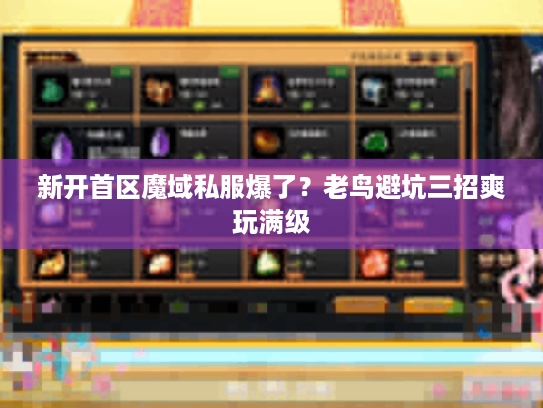 新开首区魔域私服爆了？老鸟避坑三招爽玩满级