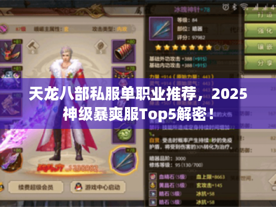 天龙八部私服单职业推荐,2025神级暴爽服Top5解密! 天龙八部私服单职业推荐,2025神级暴爽服Top5解密!
