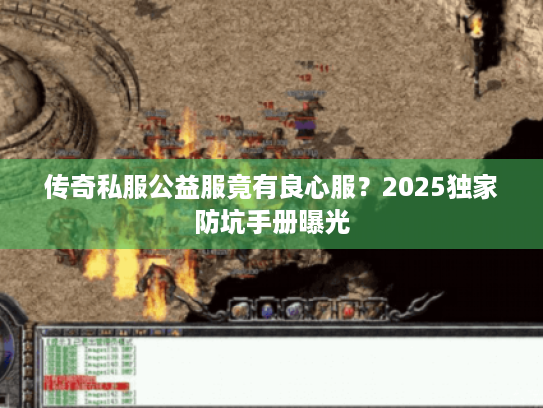 传奇私服公益服竟有良心服?2025独家防坑手册曝光 传奇私服公益服竟有良心服?2025独家防坑手册曝光
