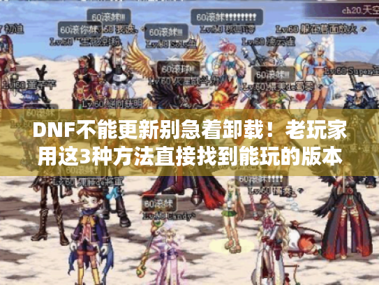 DNF不能更新别急着卸载!老玩家用这3种方法直接找到能玩的版本 DNF不能更新别急着卸载!老玩家用这3种方法直接找到能玩的版本