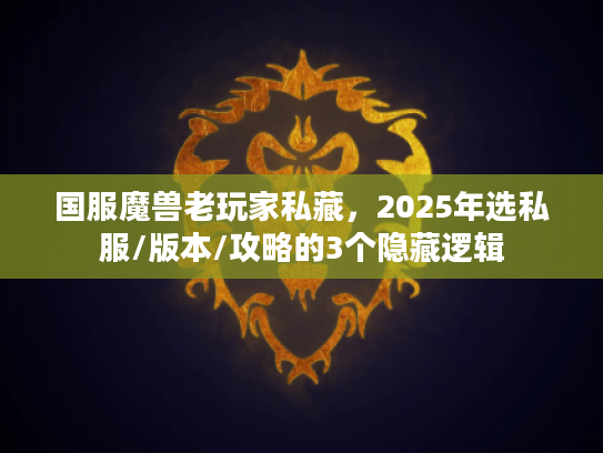国服魔兽老玩家私藏，2025年选私服/版本/攻略的3个隐藏逻辑