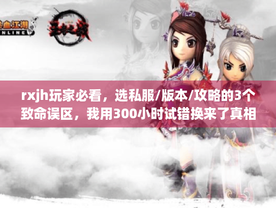 rxjh玩家必看，选私服/版本/攻略的3个致命误区，我用300小时试错换来了真相